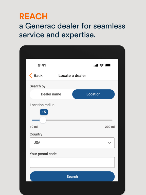 Mobile Link for Generators iPad screenshot 4 - Utilities app