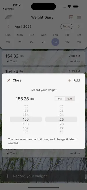 Weight Diary BMI Tracker Log screenshot 1