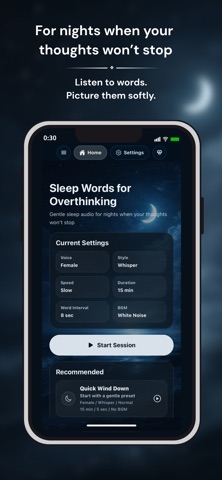 Sleep Words for Overthinking Screenshot 1 of 4