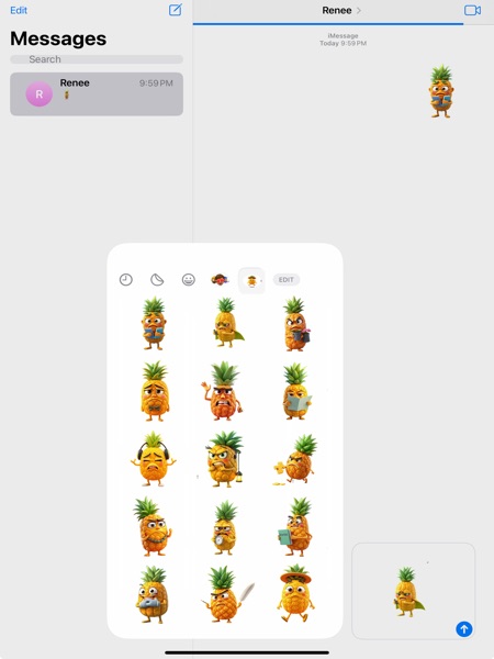 【图】焦虑的菠萝贴纸(截图1)