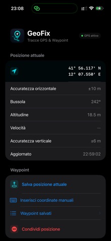 GeoFix – Tracce GPS & Waypoint screenshot