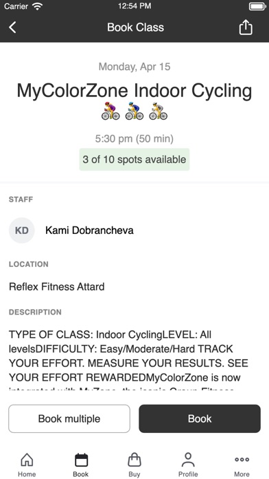 Reflex Fitness Screenshot