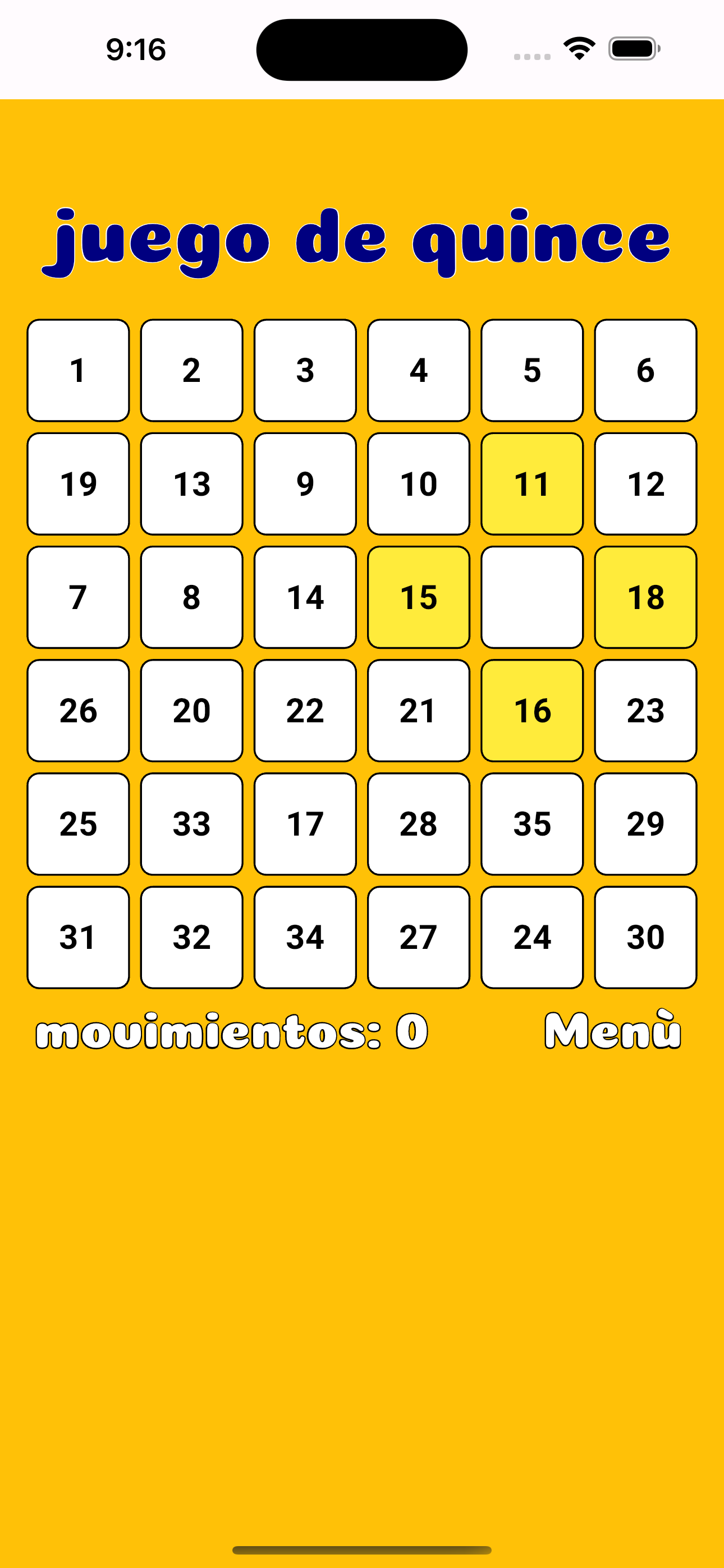Juego del 15!