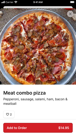 Uncle Ernie's Pizza iPhone screenshot 3 - Food & Drink app