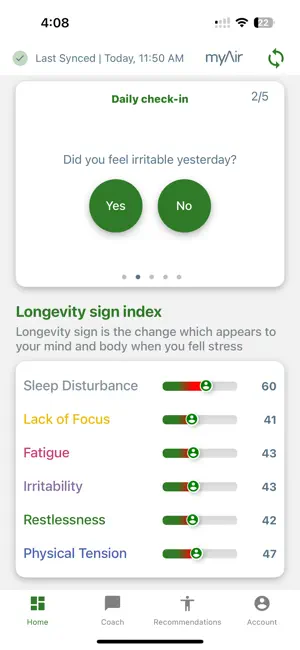 myAir Longevity screenshot 3