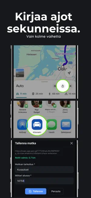 Kilometri – Ajopäiväkirja screenshot 2