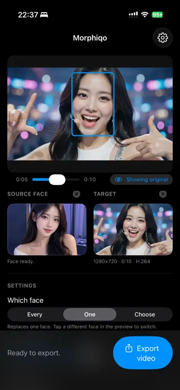 Morphiqo: AI Face Swap Video screenshot 1 of 3