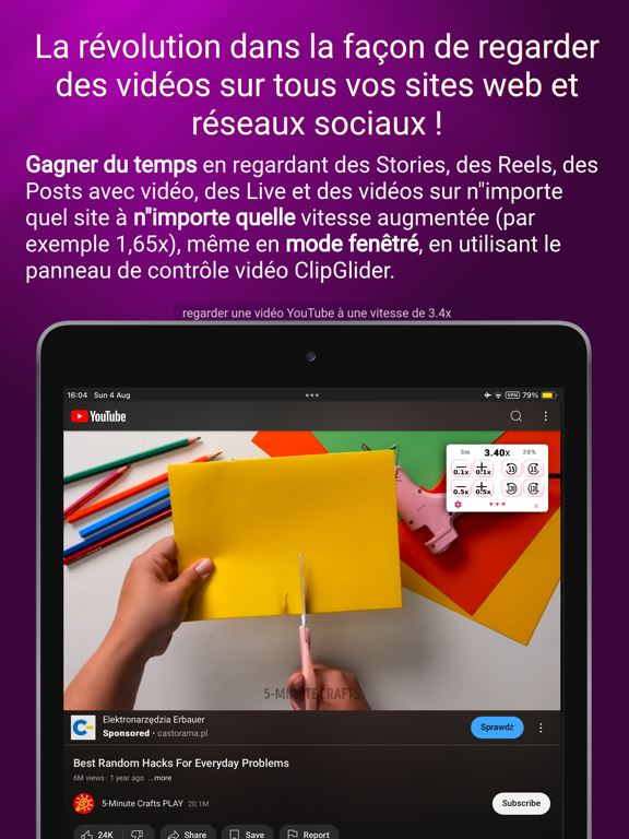 Screenshot #4 pour ClipGlider-video speed control