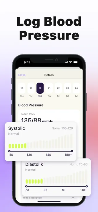 Blood Pressure Log, Heart Rate: Screenshot 3 von 5
