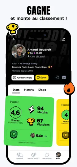 Capture d'écran de Anybuddy - Play Padel & Tennis sur iPhone 6