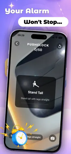 Captura de pantalla de WakeClock: Alarm Challenge en iPhone 1