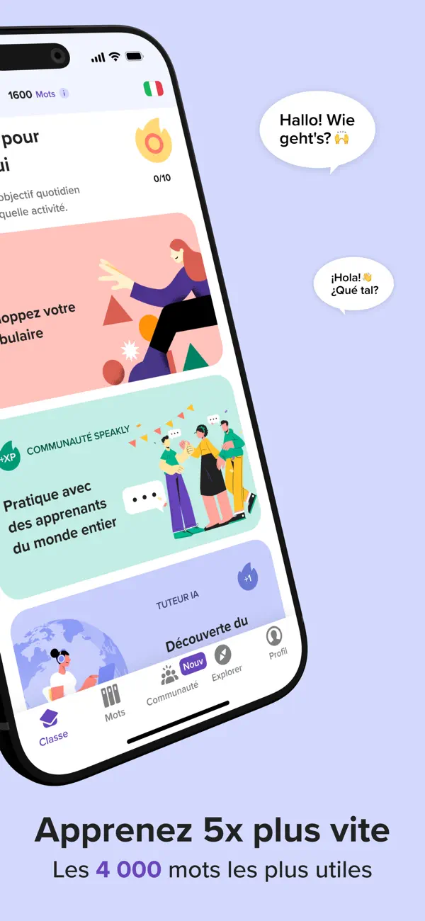 Screenshot #2 pour Speakly: Langues en accéléré