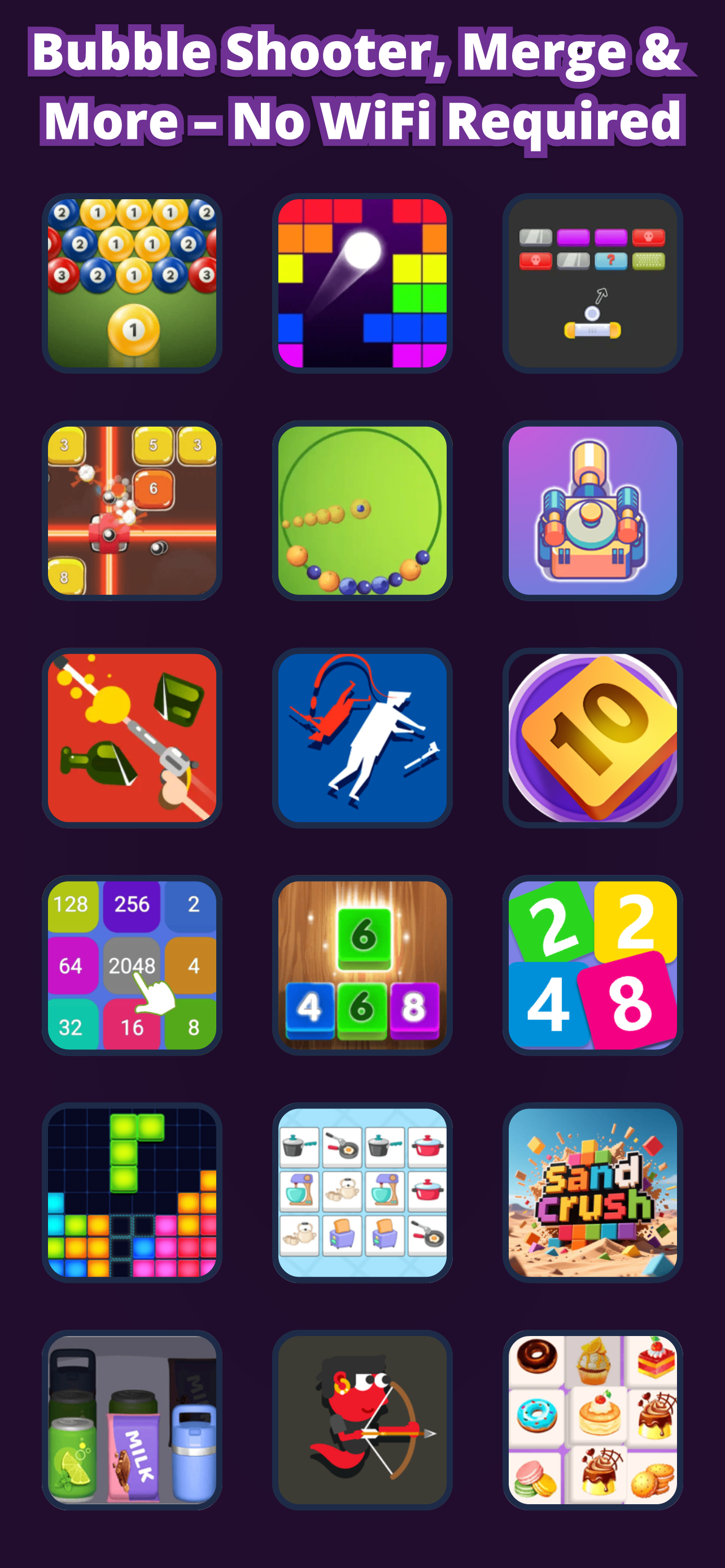 Offline Mini Games No WiFi