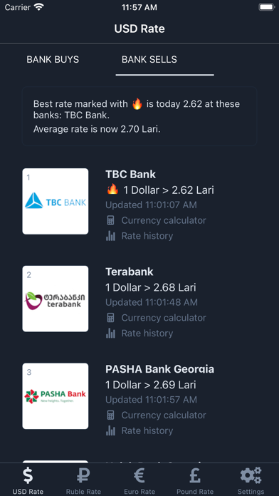 Georgia Currency Rates Screenshot