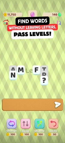 Lett, Word Game iPhone screenshot