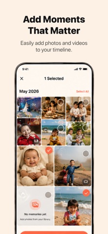 FamilyFrame - Baby Album iPhone screenshot