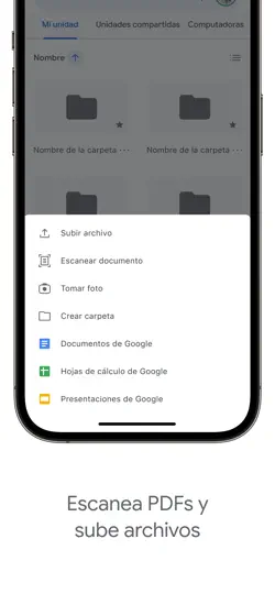 Captura de pantalla de Google Drive – Almacenamiento en iPhone 3