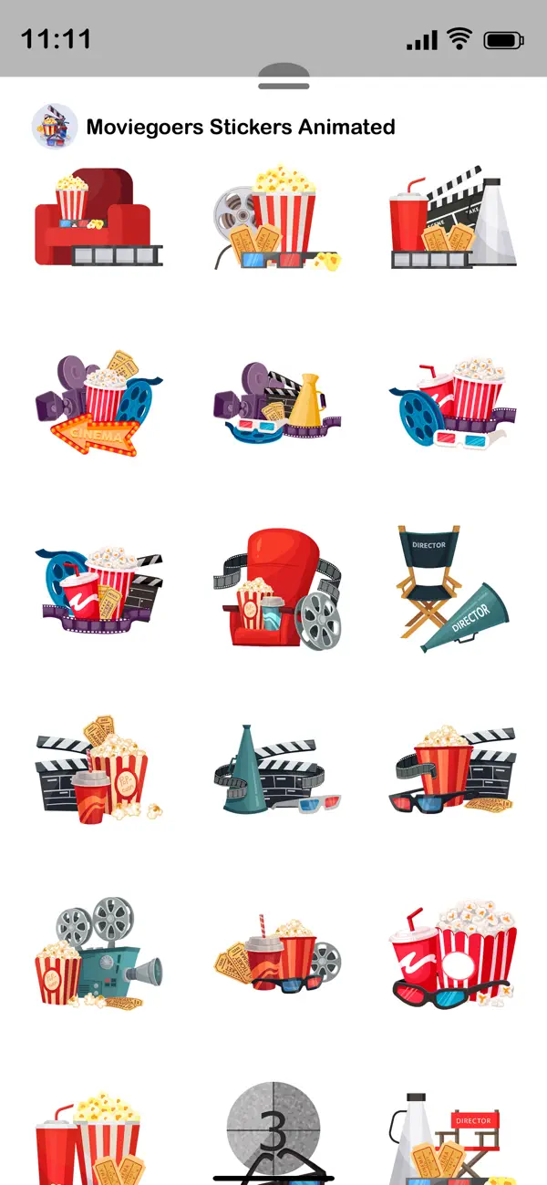 Screenshot #2 pour Moviegoers Stickers-Animated