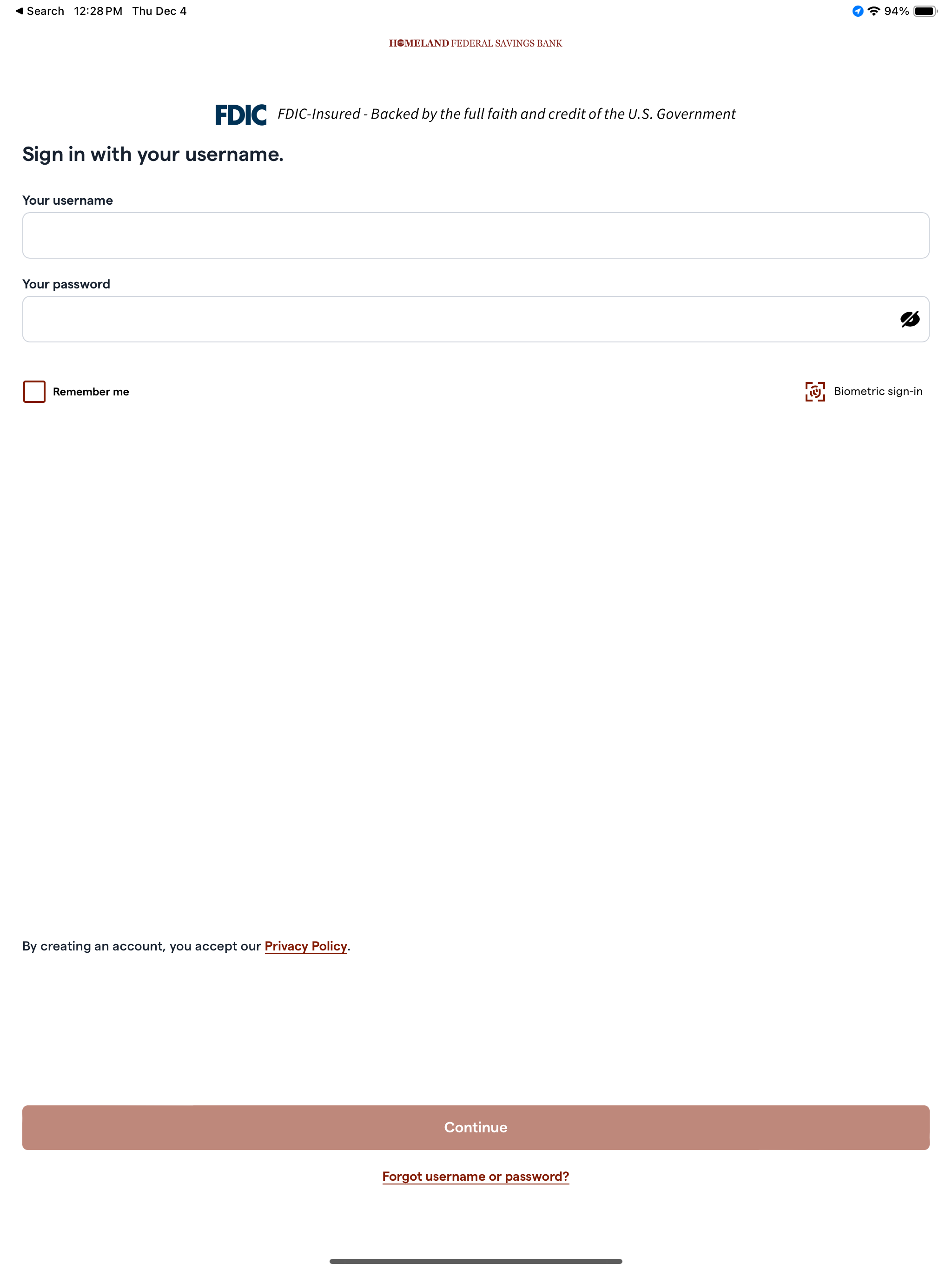 Homeland Bank Mobile screenshot 9