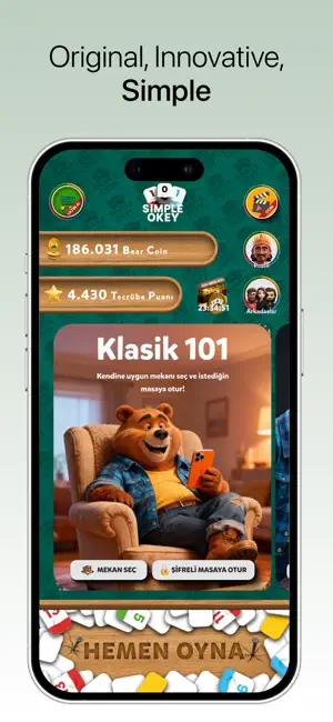 101 Simple Okey-Play Vertical! screenshot 3
