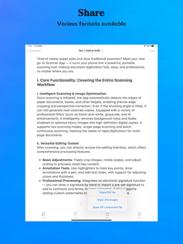 PDF Scanner : Scan Documents` iPad screenshot