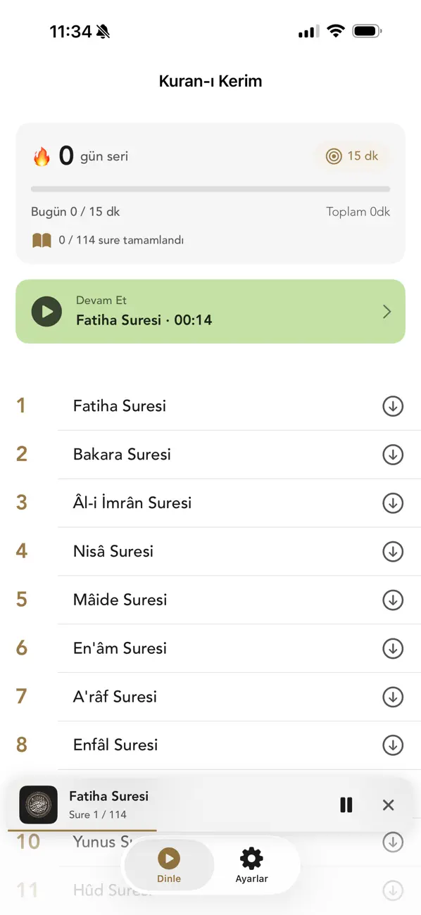 Screenshot #1 pour Kuran-ı Kerim Türkçe Meali