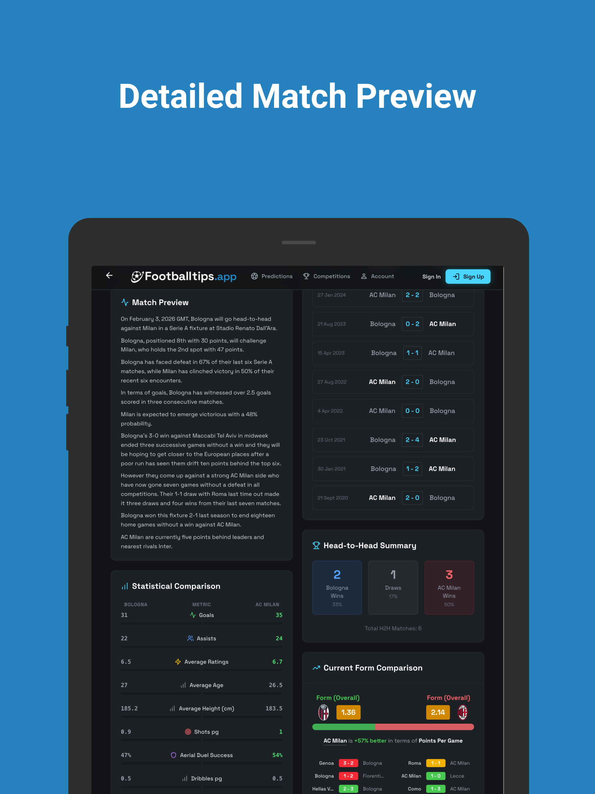 FootballTips: AI Bet Predictor