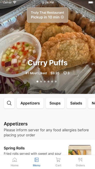 Truly Thai Restaurant iPhone screenshot 2 - Food & Drink app