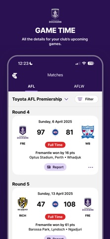 Fremantle Dockers Official App screenshot