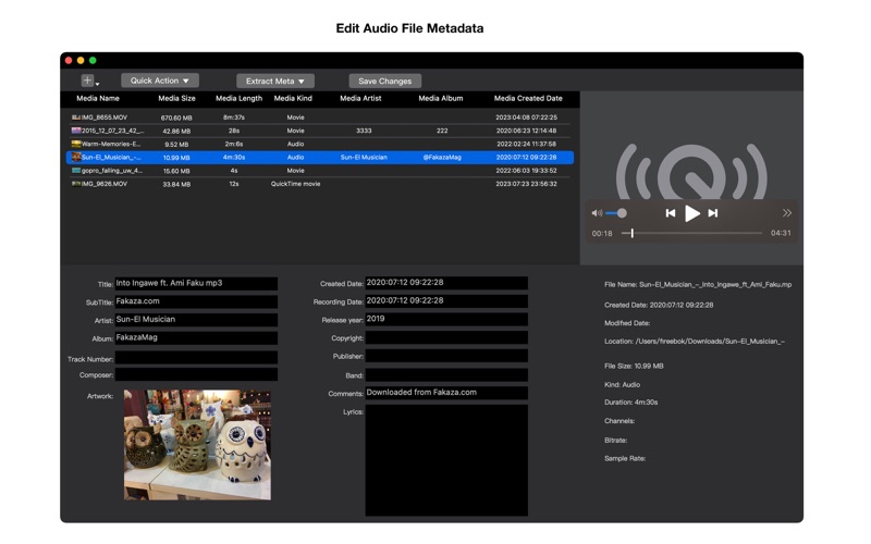Media Meta Screenshot