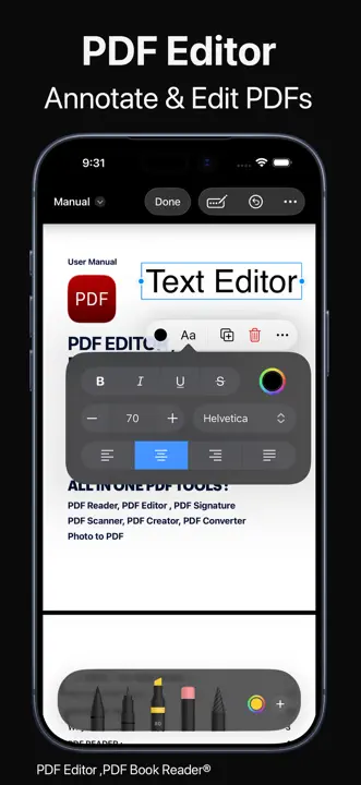 PDF Editor ,PDF Book Reader ®: Screenshot 1 von 10