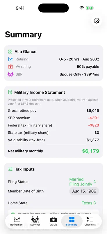 MilitaryRetire screenshot 4 of 5