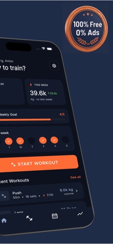 Stark - Workout Tracker Log iPhone screenshot