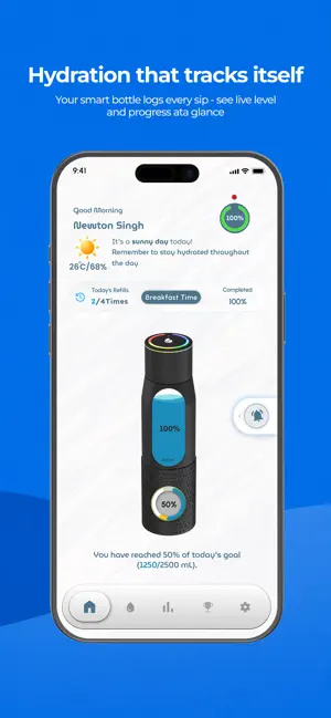 Sipnudge: Smart Water Bottle screenshot 1