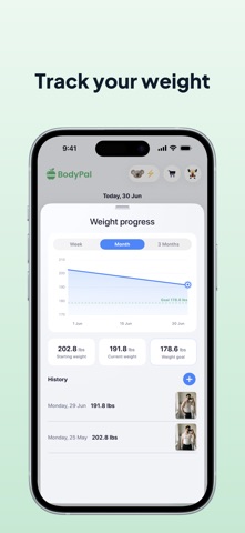 BodyPal: AI Calorie Counter iPhone screenshot