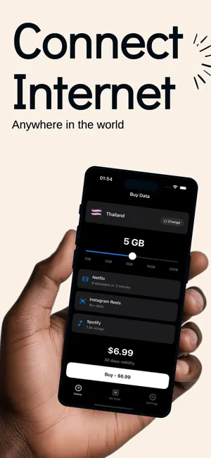 eSIM – Travel Internet App screenshot 1