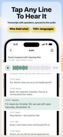 Phrase: AI Meeting Note Taker iPhone screenshot