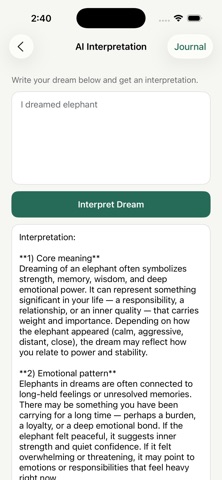 Dream Interpretation: Journal Screenshot 3 of 4