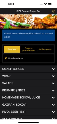 SIZZ Smash Burger Bar Screenshot 1 of 1