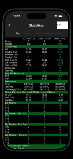 Screenshot von My Dart Training (Premium) auf dem iPhone 6