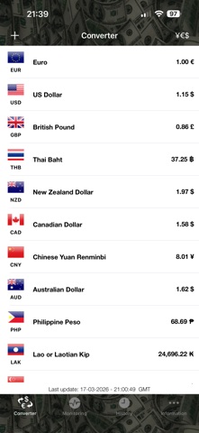 Currency Converter & Monitor screenshot