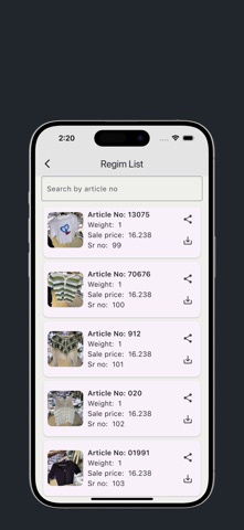 Cloth Rate screenshot