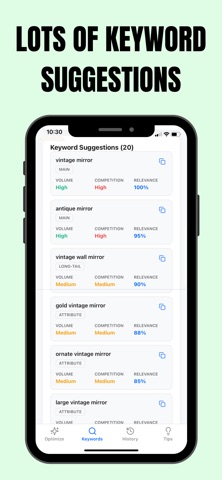 Keyword Generator iPhone screenshot