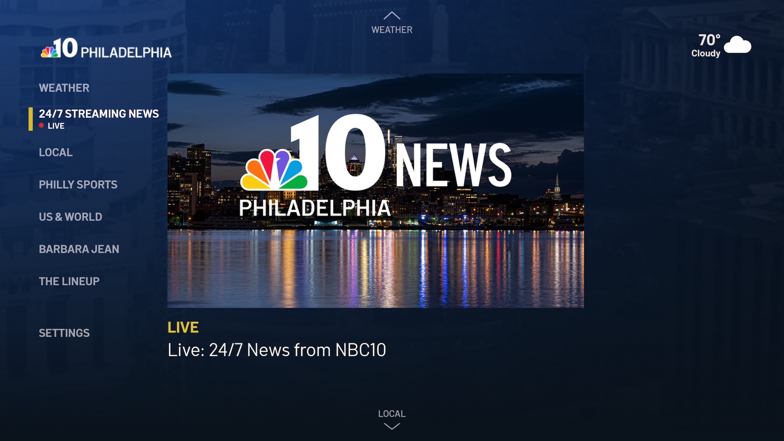 NBC10 Philadelphia: Local News apple_tv screenshot 1