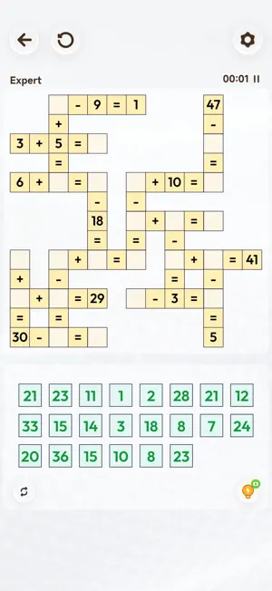 Crossmath Number Puzzle screenshot 2