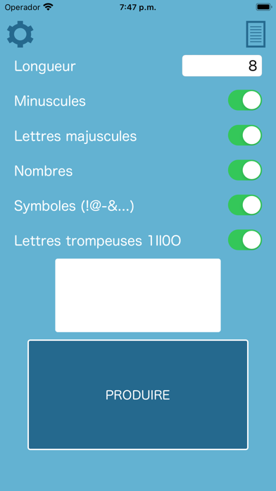Générateur de mot de passe séc