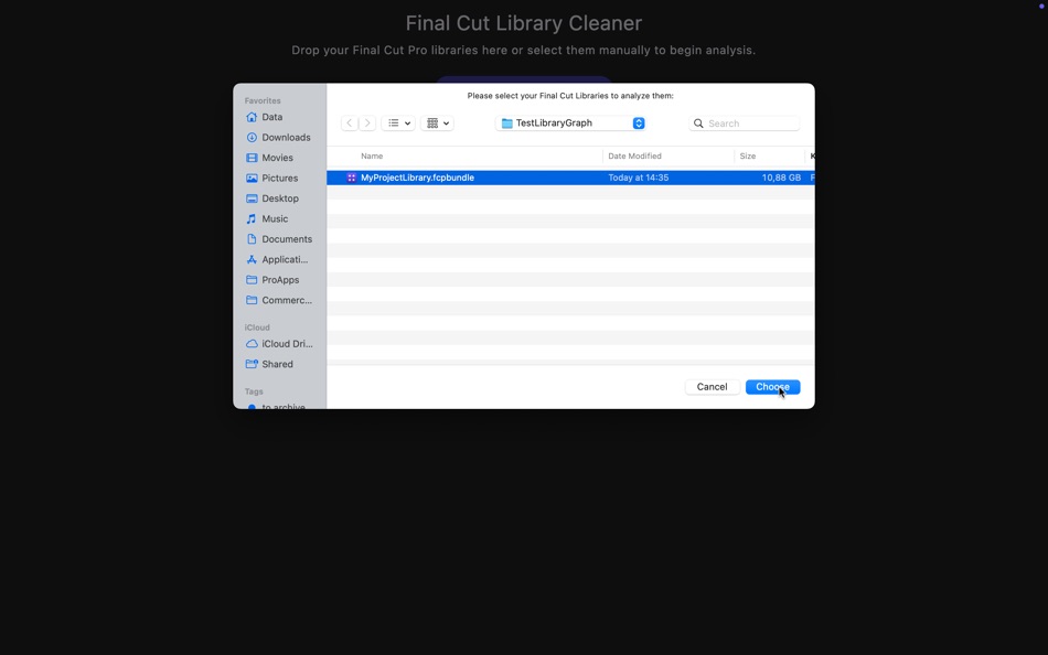 #2. FCP Library Cleaner (macOS) بواسطة: EditingTools.io