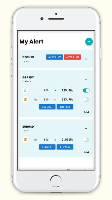 Forex Price Alert Screenshot
