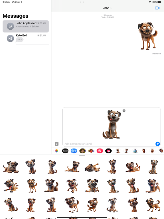Screenshot #5 pour Goofy Border Terrier Stickers