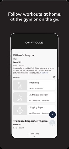 CM FIT CLUB iPhone screenshot
